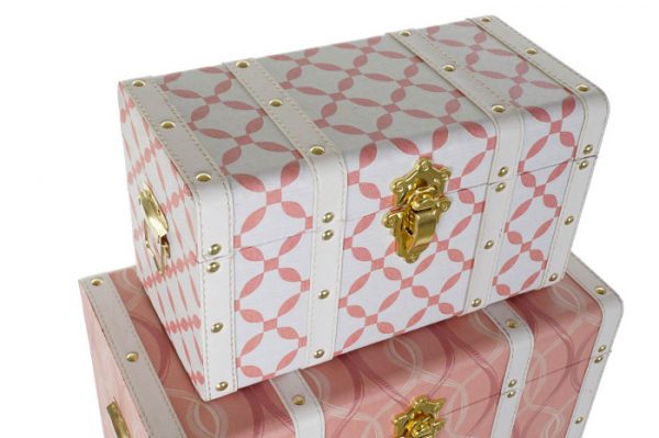 BAUL SET 4 MDF PU 60X35X41 NARANJA - Imagen 2