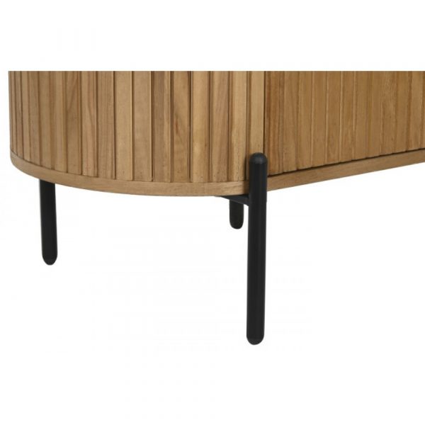 MESITA DE NOCHE PAULOWNIA METAL 55X40X55 MARRON - Imagen 4
