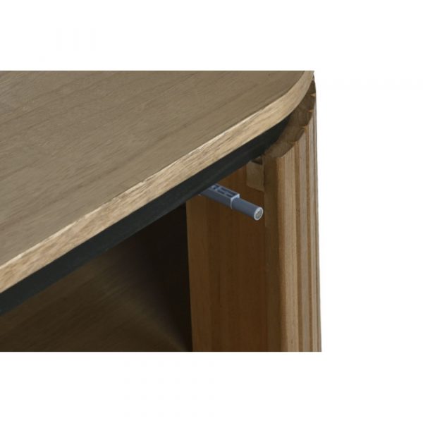 MESITA DE NOCHE PAULOWNIA METAL 55X40X55 MARRON - Imagen 3