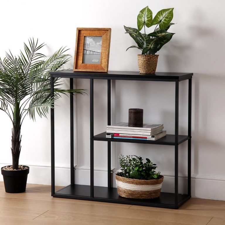 CONSOLA METAL NEGRO 80x75