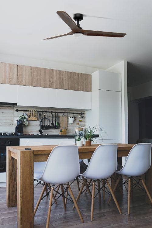 HEYWOOD L Ø132 NEGRO 3P MADERA OSCURA LED 10W CCT 33809-1TW FARO - Imagen 4