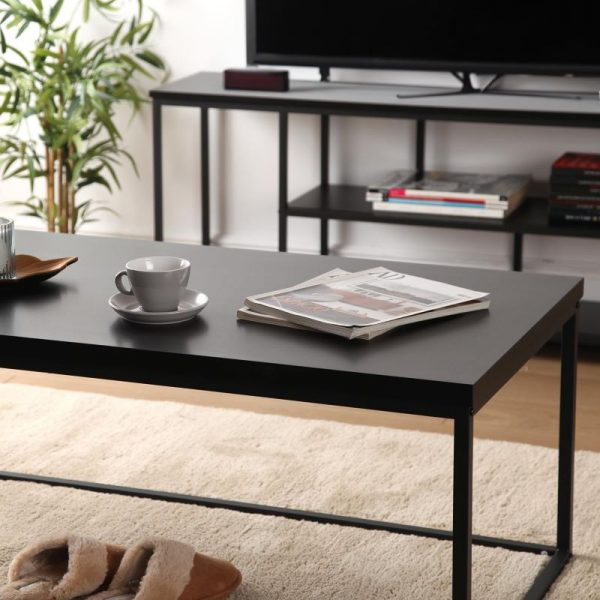 MESA DE CENTRO METAL NEGRO - Imagen 2