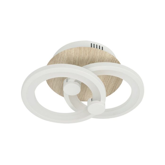 PLAFON SYDNEY 32W 3000-4000-6500K BLANCO/MADERA CLARA 14X 30X20CM 4160 LM REMOTO,REGULABLE,MEMORIA