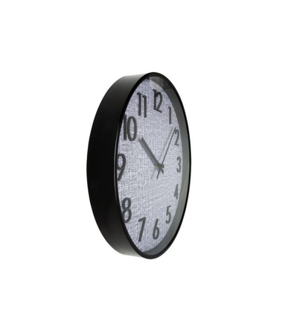 RELOJ DE PARED HIGUERON NEGRO/GRIS 50X50X2 CM MOVIMIENTO CONTINUO - Imagen 2