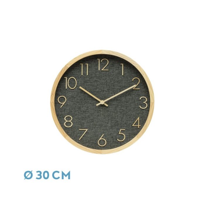 RELOJ DE PARED ROSELLON HAYA/GRIS 30X30X4CM MOV. CONTINUO