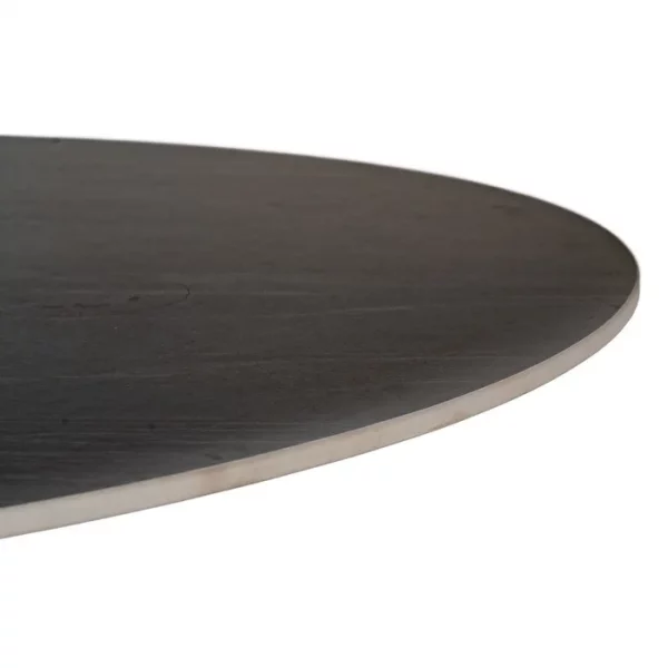 MESA COMEDOR NEGRO-MARRÓN METAL-CERÁMICA 120 X 120 X 75 CM - Imagen 5