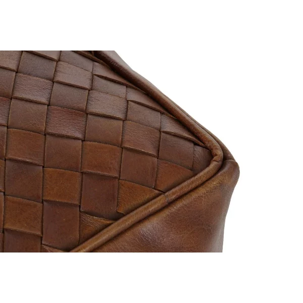 COJIN SUELO PIEL 45X45X32 COJIN SUELO PIEL MARRON - Imagen 2