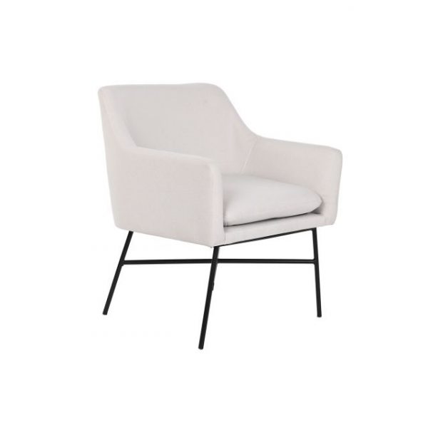 SILLON POLIESTER METAL 66X62X75 GREIGE