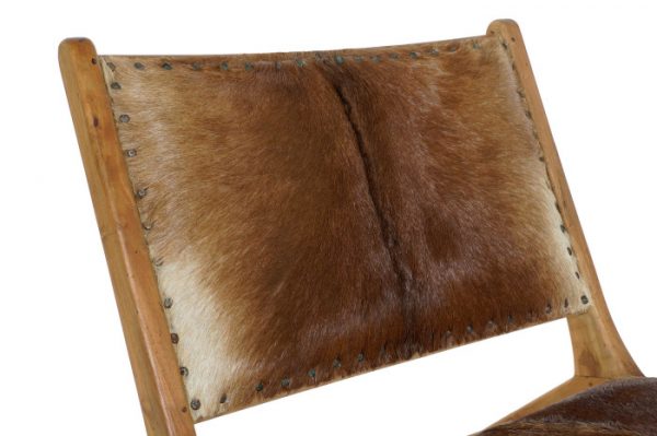 BUTACA TECA PIEL 65X78X68 VACA MARRON - Imagen 3
