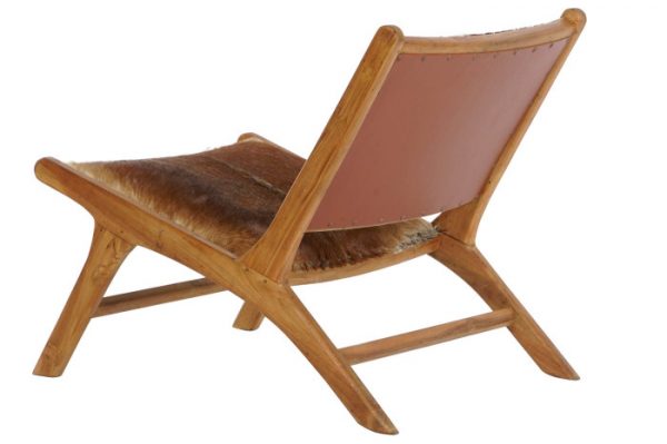 BUTACA TECA PIEL 65X78X68 VACA MARRON - Imagen 6