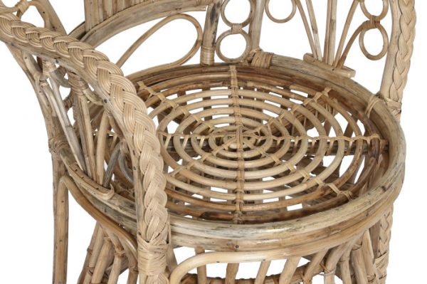 SILLON RATAN POLIESTER 88X60X146 EMMANUELE NATURAL - Imagen 2