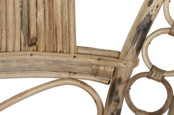 SILLON RATAN POLIESTER 88X60X146 EMMANUELE NATURAL - Imagen 4
