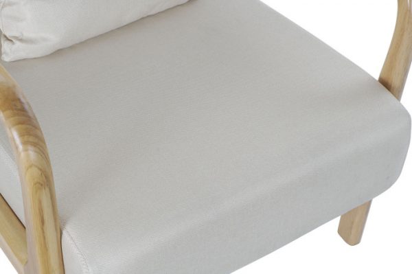 SILLON POLIESTER MDF 65X77X73 COJIN BEIGE - Imagen 2
