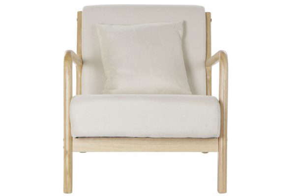 SILLON POLIESTER MDF 65X77X73 COJIN BEIGE - Imagen 4