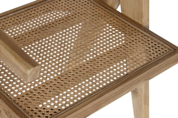 SILLA TECA RATAN 58X56X82 NATURAL - Imagen 2