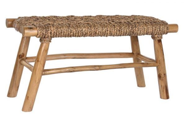 DESCALZADORA TECA RATAN 90X32X45 MARRON CLARO - Imagen 2