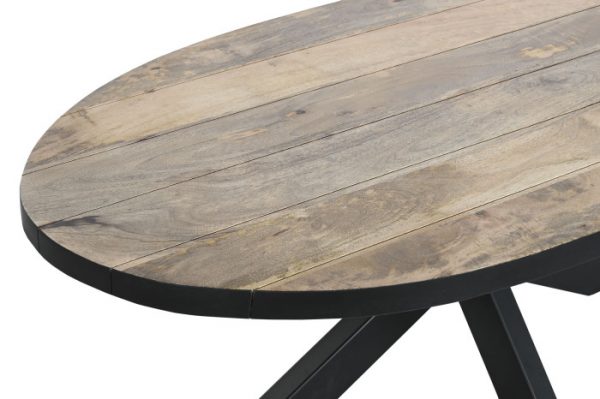 MESA CENTRO METAL MANGO 130X70X45 NATURAL - Imagen 2
