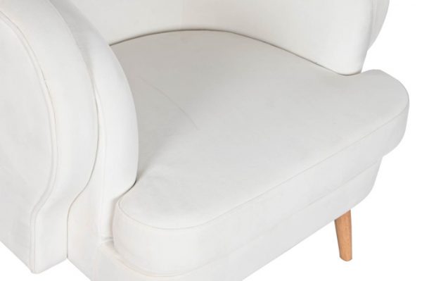 BUTACA POLIESTER MADERA 91X80X78 BLANCO - Imagen 2
