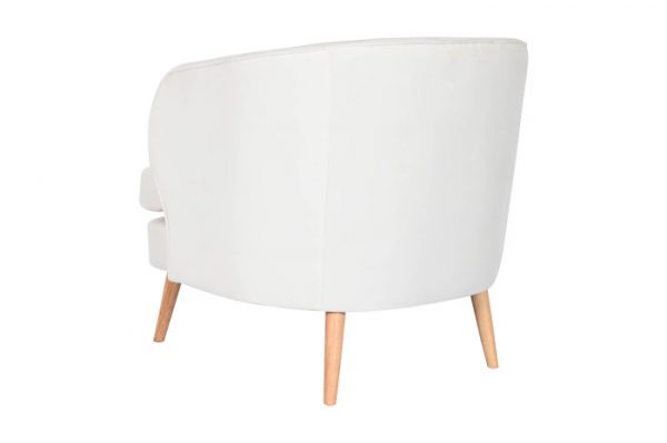 BUTACA POLIESTER MADERA 91X80X78 BLANCO - Imagen 6