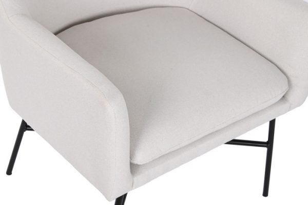 SILLON POLIESTER METAL 66X62X75 GREIGE - Imagen 2