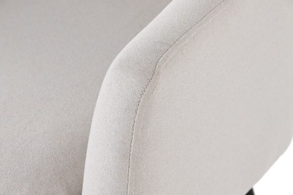 SILLON POLIESTER METAL 66X62X75 GREIGE - Imagen 3
