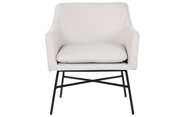 SILLON POLIESTER METAL 66X62X75 GREIGE - Imagen 4