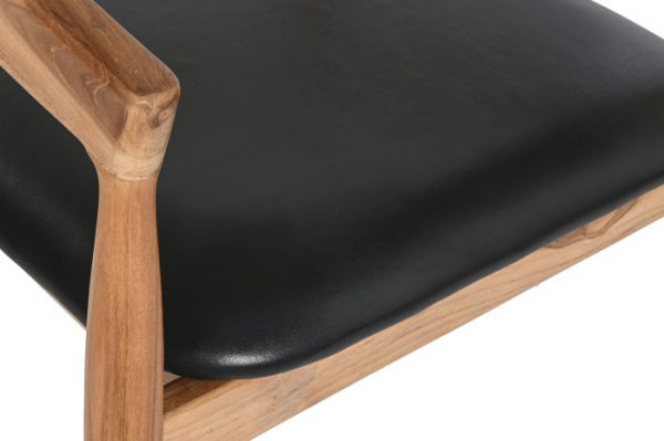SILLA TECA PIEL 58X60X75 NEGRO - Imagen 2