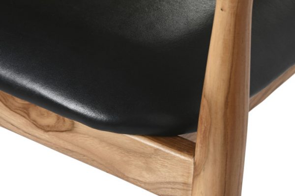 SILLA TECA PIEL 58X60X75 NEGRO - Imagen 4