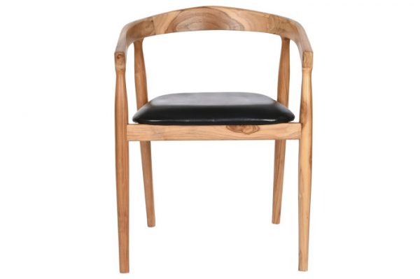 SILLA TECA PIEL 58X60X75 NEGRO - Imagen 5