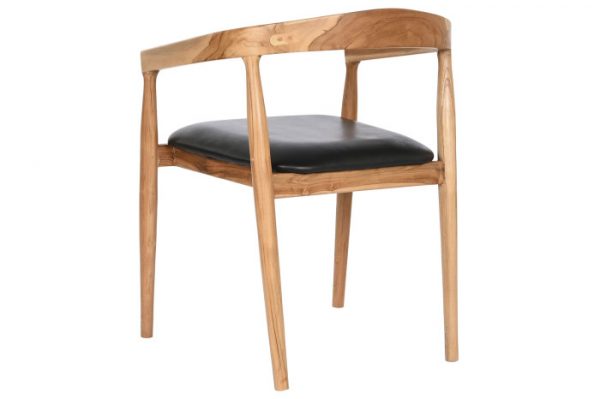 SILLA TECA PIEL 58X60X75 NEGRO - Imagen 6