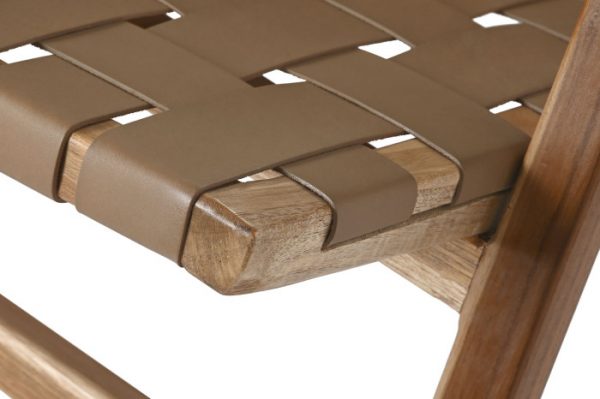 BUTACA TECA PIEL 74X78X75 BEIGE - Imagen 4