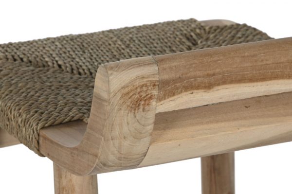 TABURETE TECA FIBRA 37X45X77 NATURAL - Imagen 5