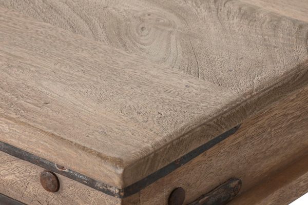 MESA CENTRO MADERA 170X107X45 PIEZA UNICA NATURAL - Imagen 4