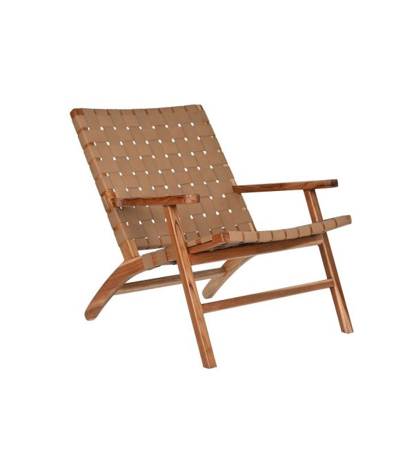 BUTACA TECA PIEL 74X78X75 BEIGE