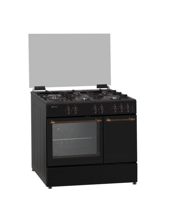 COCINA GAS BUTANO JOHNSON 90CM RÚSTICA NEGRA COCI90PBRN - Imagen 2