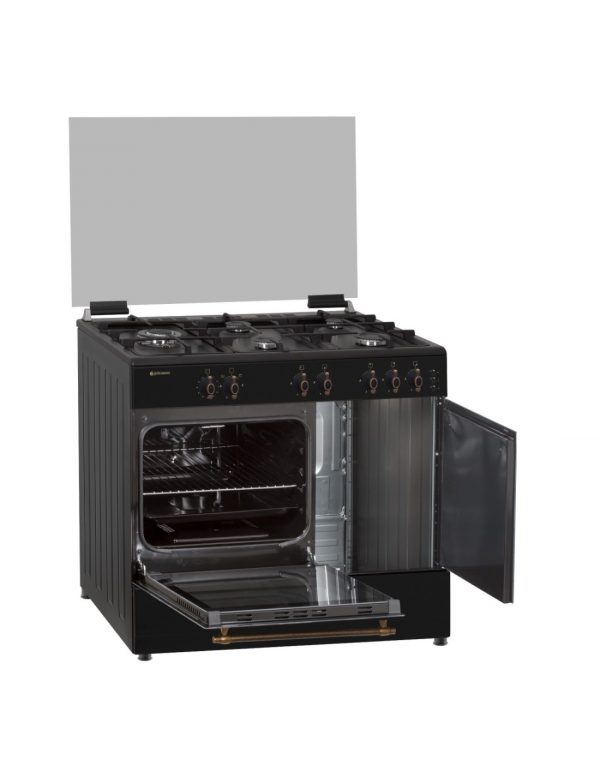 COCINA GAS BUTANO JOHNSON 90CM RÚSTICA NEGRA COCI90PBRN - Imagen 3