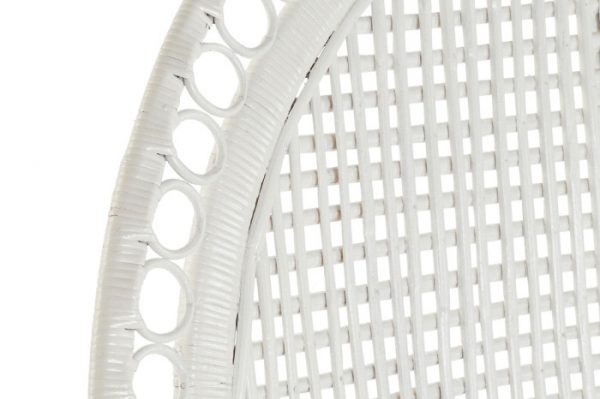 SILLON RATAN POLIESTER 96X66X140 BLANCO - Imagen 3
