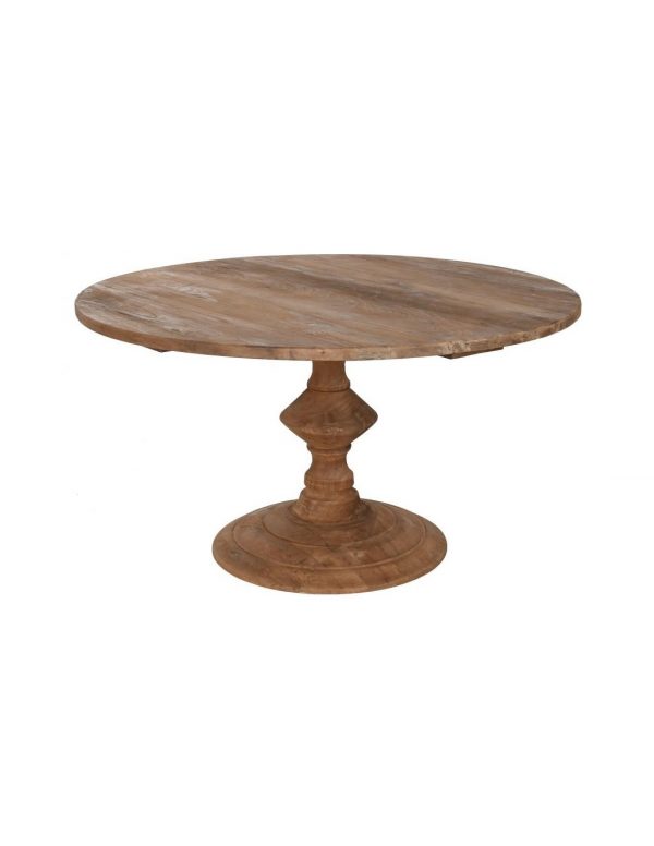 MESA REDONDA COMEDOR TECA RECICLADA 140X140X75