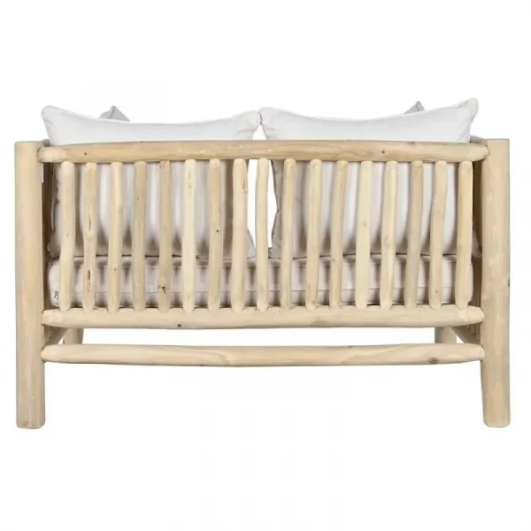 SOFA TECA POLIESTER 132X79X78 NATURAL BLANCO - Imagen 3