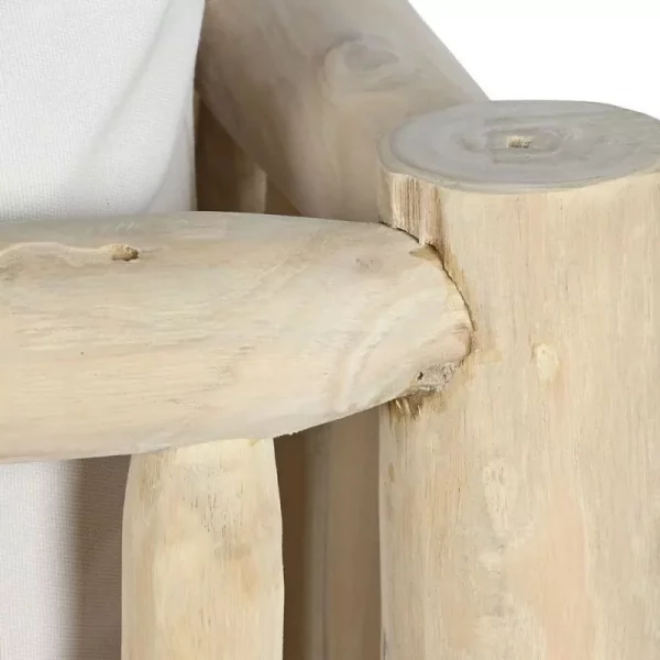 SOFA TECA POLIESTER 132X79X78 NATURAL BLANCO - Imagen 4