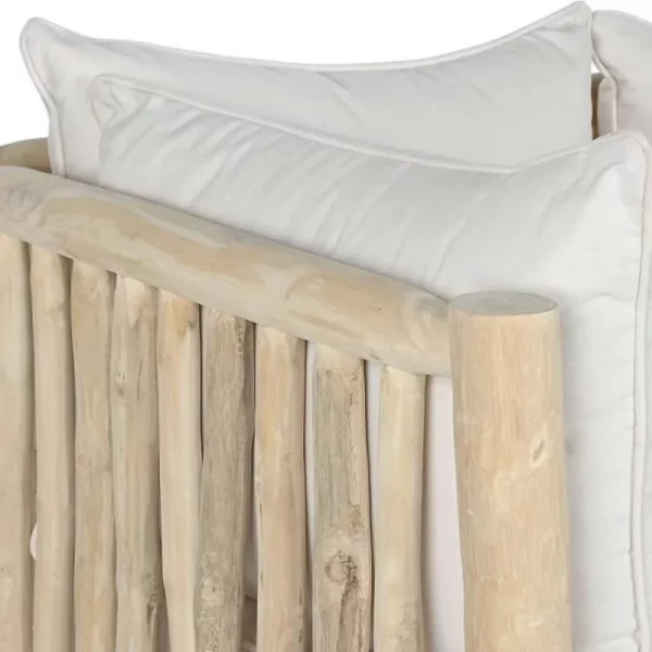 SOFA TECA POLIESTER 132X79X78 NATURAL BLANCO - Imagen 5