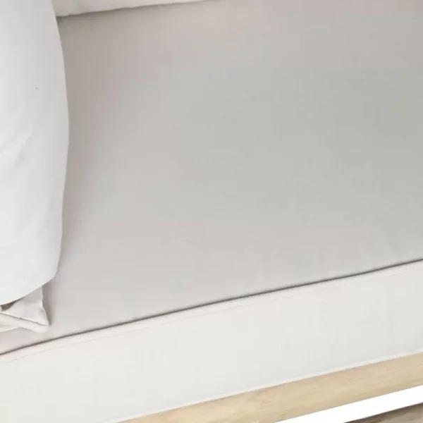 SOFA TECA POLIESTER 132X79X78 NATURAL BLANCO - Imagen 6