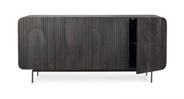 APARADOR 4A ORISSA NERO 180X42X82 - Imagen 4