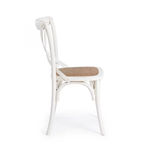 SILLA CROSS BLANCO 50,5X52X87 - Imagen 3