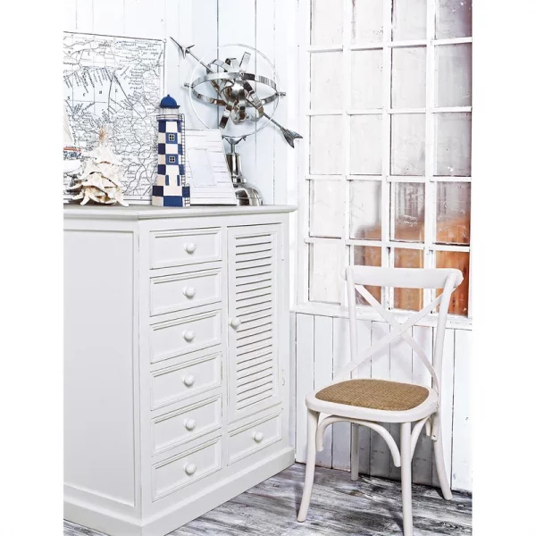 SILLA CROSS BLANCO 50,5X52X87 - Imagen 5