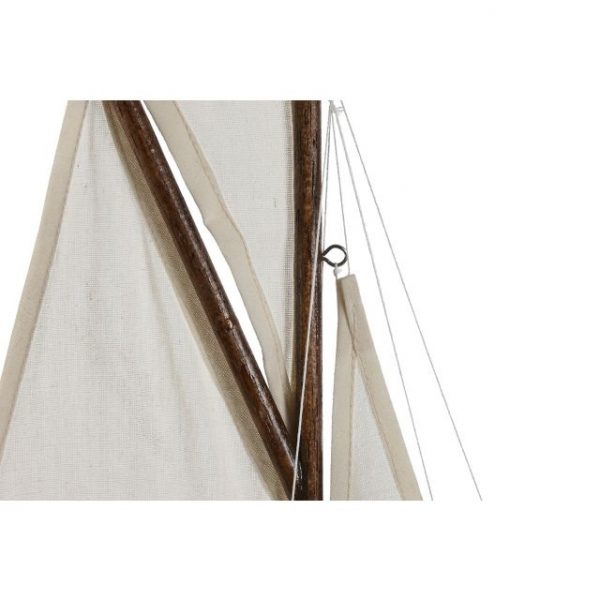 BARCO SET 3 MADERA ALGODON 55X8X70 CRUDO - Imagen 2