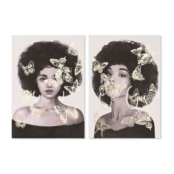 CUADRO LIENZO 70X3,7X100 CHICA MARIPOSAS 2 SURT.