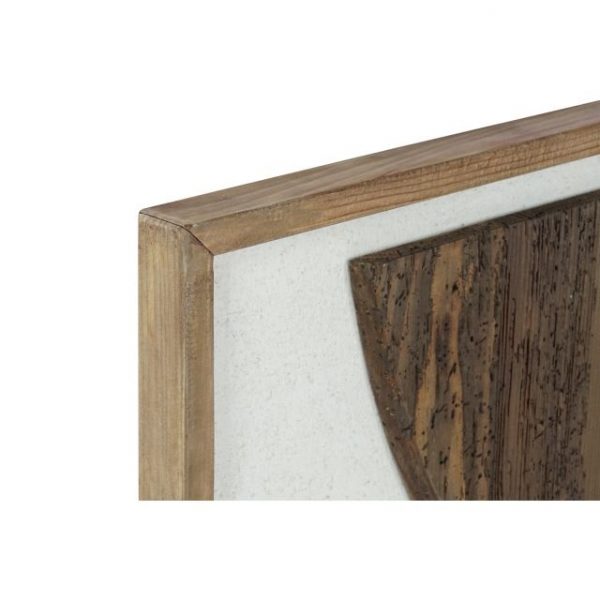 CUADRO MADERA RECICLADA 62X4X82 BLANCO - Imagen 2