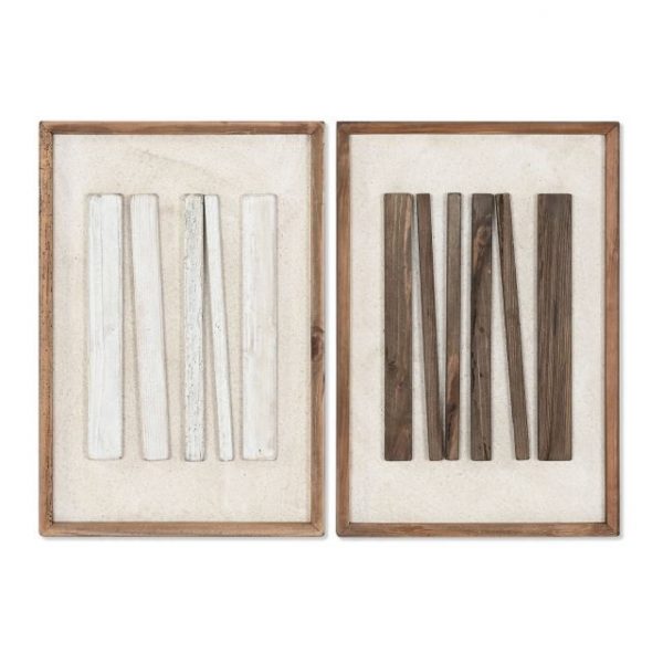 CUADRO MADERA RECICLADA PINO 44X6X64 2 SURT.