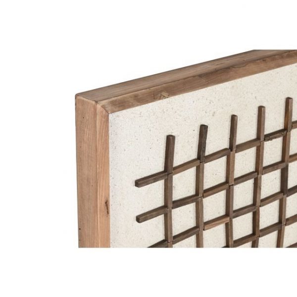 CUADRO MADERA RECICLADA PINO 62X4X82 BEIGE - Imagen 2
